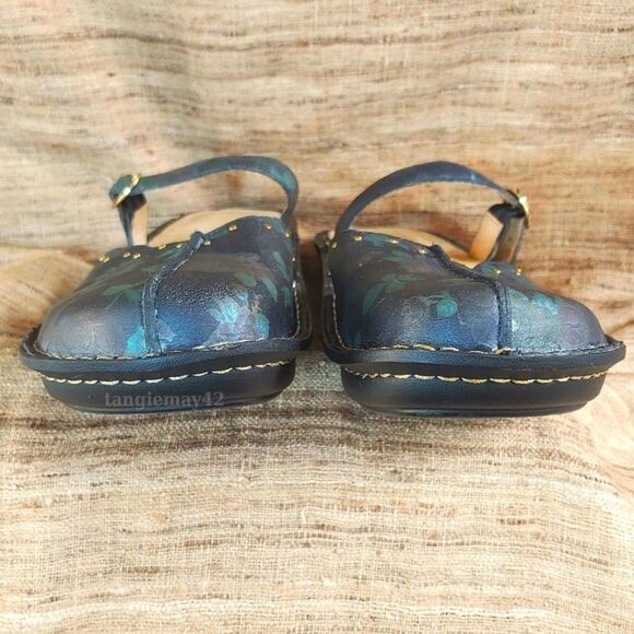 Alegria Tuscany Blue Floral Mary Jane Clogs Slip On Shoes EU 42 US 11.5 to 12 - Picture 5 of 10